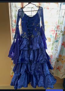 Stunning Royal Blue Ruffled Gown
