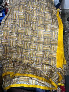 Used Yellow  Silk Saree for sale