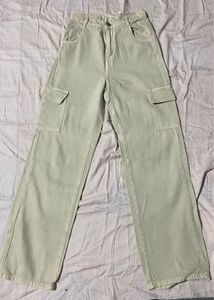 New Khaki Cargo Denim Jeans