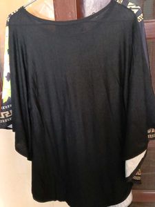 Bold Butterfly Print Kaftan Top