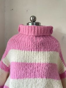 Striped Pink Knit Sweater