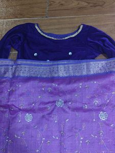 blouse with skirt &amp; saree