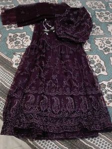 lehenga choli in purple shade