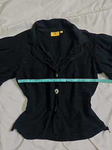 Black Button-Up Blouse