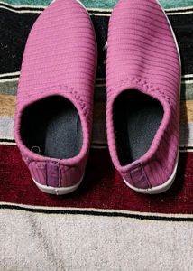Pink Slip-On Casual Shoes