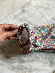 Tokyo Talkies Floral Print Tie-Neck Top