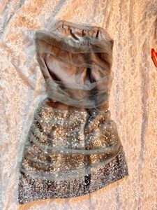 Sparkly Strapless Mini Dress