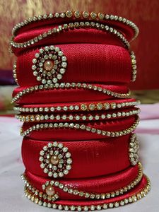 Red Silk Thread Bangles