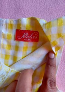 Yellow Stylish Frock- 5 To 7 Years