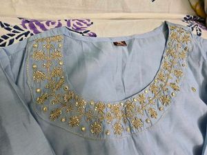 Elegant Blue Kurta Set with Dupatta