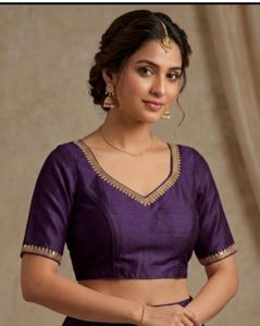 Elegant Purple Silk Blouse