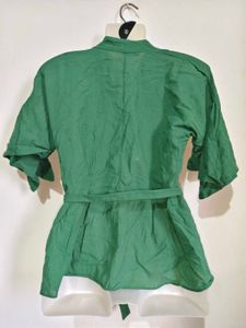 Elegant Emerald Green Kimono Style Top 32"-34"