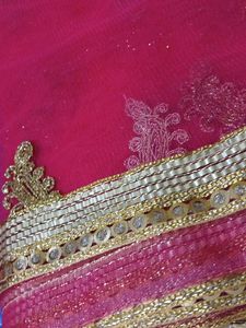 Rose Pink &amp; Gold Embroidered Salwar Kameez