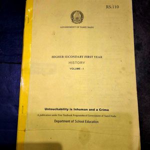 Higher Secondary History Textbooks (Vol I &amp; II)