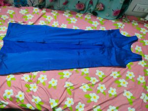 Stylish Blue Crop Top &amp; Palazzo Set