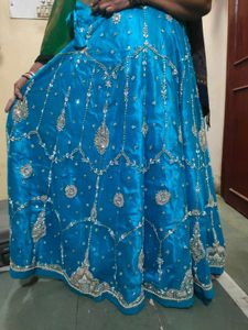 Fairy Blue Color Lehnga With Chunni
