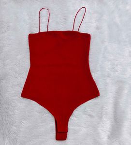 H&amp;M Red Spaghetti Strap Bodysuit