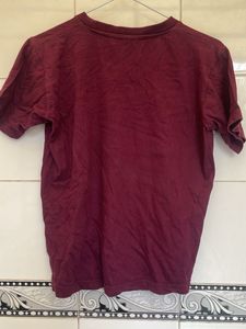 Maroon Elephant Print T-Shirt