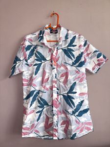 Men's Floral Print Short Sleeve Shirt