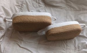 2 pieces of woven basket , organizer , room decor