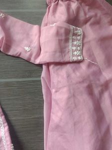 Pink Embroidered Kurta Set