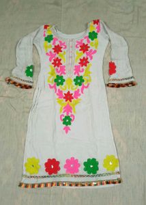 Colourfull Embroidery Kurta Set