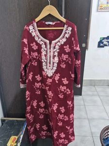 Elegant Pink Chikankari Kurta