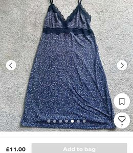 Blue Floral Lace Nightgown