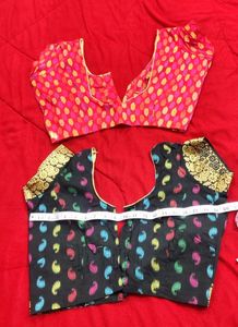 Set Of Two Ethnic Blouses Black 🖤 &amp; Red ♥️
