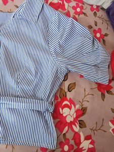 Blue Striped Shirt top