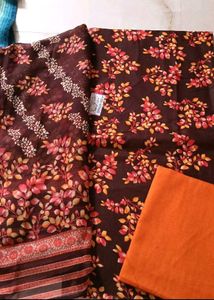 Floral Print Unstitched Dress Material