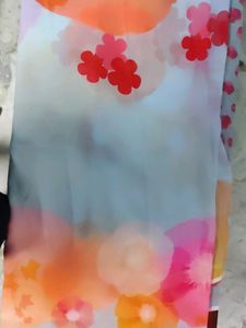 Digital Printed Saree With Unstitched Blouse Peice