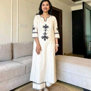 Embroidery Work Kurti Set