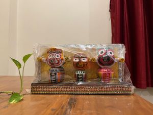 Lord Jagannath Wooden Figurine Set