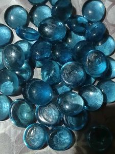 Glossy Blue pebbles(pack of 40)