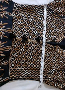 Embroidered Ethnic Kurta Dress black