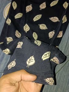 Stylish Leaf Print Palazzo Pants