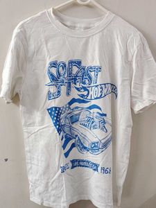 White "So Fast Hot Wheels" Graphic T-Shirt