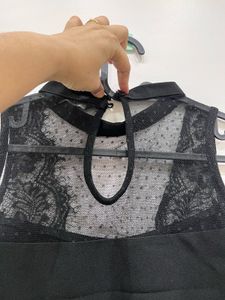 Chic Black Lace Crop Top - Nuon by Westside