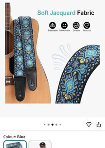 guitar strap double sided vintage