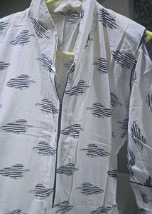 White Tunic with Abstract Print gown