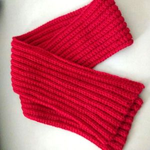 Red Crochet Scarf for Man and Women