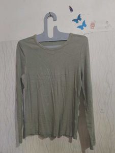 Men's Olive Green Long Sleeve T-Shirt