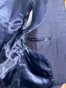 Men's Blue Metallic Blazer