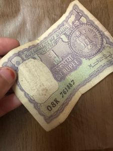 Vintage ₹1 Indian Banknote – Original
