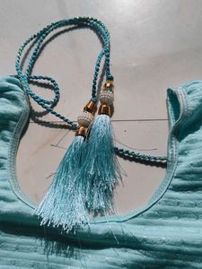 Sky Blue Readymade Saree Blouse