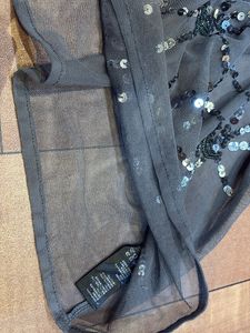 Sheer grey sequin top