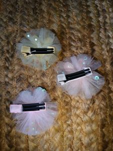 Adorable Bunny Sequin Hair Clips 3 pcs