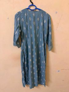 Avasa Blue Printed Kurta