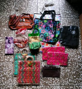 Varieties Of Handbags, Clutches